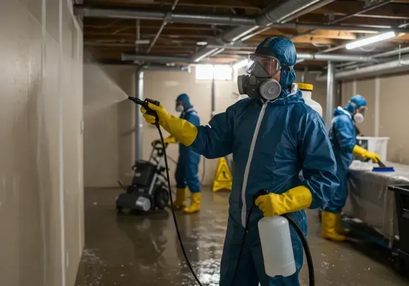 Basement Sanitization and Antimicrobial Treatment process in Eglin Village, FL